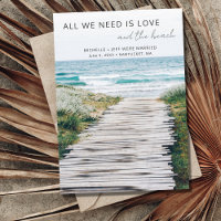 Nantucket Beach Eloped Mariage Faire-part