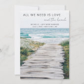 Nantucket Beach Eloped Mariage Faire-part (Devant)