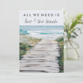 Nantucket Beach Eloped Wedding Announding Kaart (Staand voorkant)