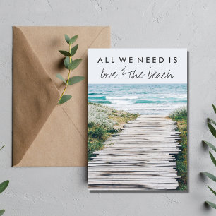 Nantucket Beach Eloped Wedding Announding Kaart