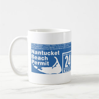 Nantucket Beach Permit 2024 blauw Koffiemok