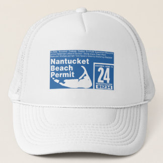 Nantucket Beach Permit 2024 blauw Trucker Pet