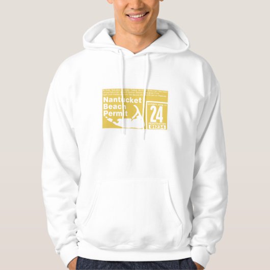 Nantucket Beach Permit 2024 Hoodie (Voorkant)