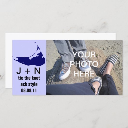 Nantucket Bewaar de datum Save The Date (Voorkant / Achterkant)