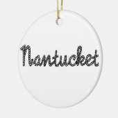 Nantucket Black Keramisch Ornament (Links)