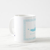 Nantucket bleu clair 02554 Code postal Café Mug (Devant gauche)