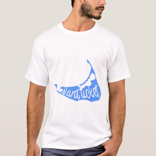 Nantucket Blue Island Sticker T-shirt (Voorkant)