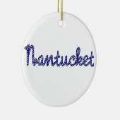 Nantucket Blue Keramisch Ornament (Rechts)