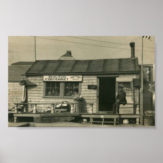 Nantucket Bon-Ton Fish Market Poster (Voorkant)