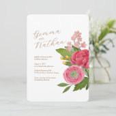 Nantucket Bouquet Faire-part de mariage (Debout devant)