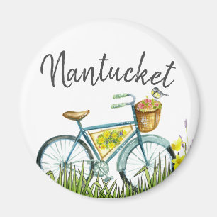  nantucket fiets in lavendel magneet