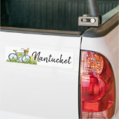 Nantucket  fiets in lavendel veld bumpersticker (Op Truck)