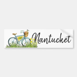 Nantucket  fiets in lavendel veld bumpersticker