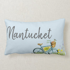 Nantucket  fiets in lavendel veld kussen