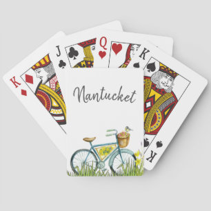 Nantucket fiets in lavendel veld pokerkaarten