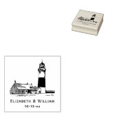 Nantucket gestileerde Sankaty Head Lighthouse Kopp Rubberstempel (Gestempeld)