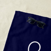 Nantucket Island Beach Towel Script Strandlaken (In situ)