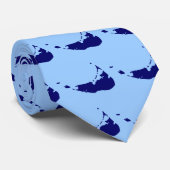 Nantucket Island Blue Stropdas (Opgerold)