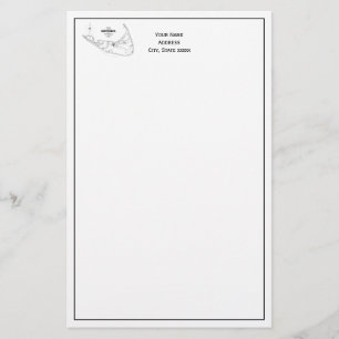Nantucket Island MA  Map Black Briefpapier