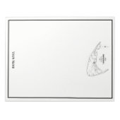 Nantucket Island MA  Map Black Notitieblok (Voorkant)