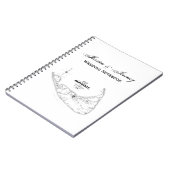 Nantucket Island MA  Map Black Notitieboek (Linkerzijde)