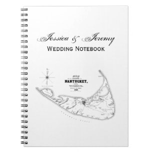 Nantucket Island MA  Map Black Notitieboek