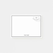 Nantucket Island MA  Map Black Post-it® Notes (Voorkant)