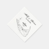 Nantucket Island MA  Map Black Servetten (Hoek)