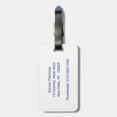 Nantucket Island MA  Map Navy Blue Bagagelabel (Achterkant verticaal)