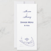 Nantucket Island MA Map Navy Blue Kaart (Voorkant)