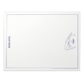 Nantucket Island MA Map Navy Blue Notitieblok (Voorkant)