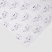 Nantucket Island MA  Map Navy Blue Tissuepapier (Detail)