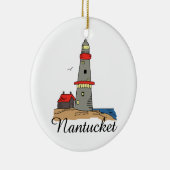 NANTUCKET LIGHTHOUSE KERAMISCH ORNAMENT (Rechts)