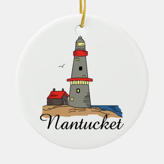 NANTUCKET LIGHTHOUSE KERAMISCH ORNAMENT (Voorkant)