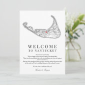 Nantucket MA Mariage Programme de Bienvenue Noir B (Debout devant)