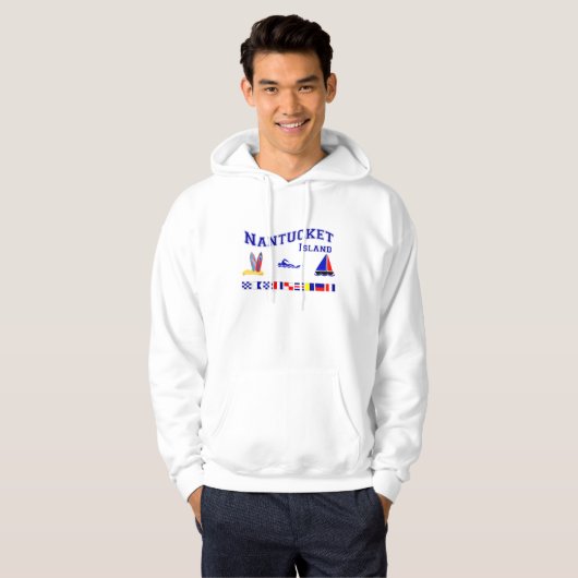 Nantucket MA Signal Flag Hoodie (Voorkant volledig)