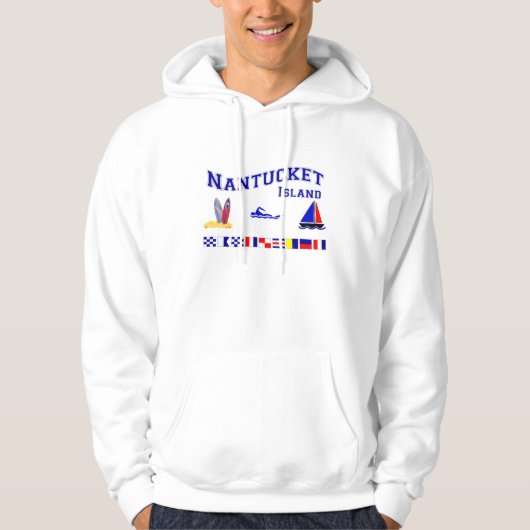 Nantucket MA Signal Flag Hoodie (Voorkant)