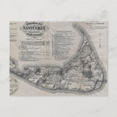  Nantucket Map Briefkaart (Voorkant)