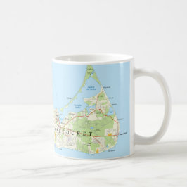 Nantucket Map Coffee Mok
