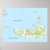 Nantucket Map Poster (Voorkant)
