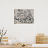 Nantucket Map Poster (Keuken)
