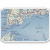 Nantucket Map Sticker (Voorkant)