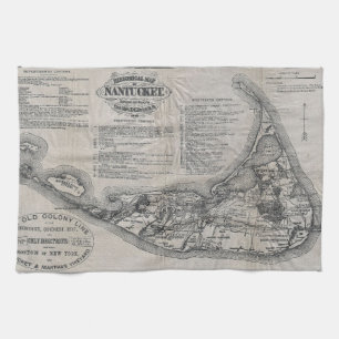 Nantucket Map Theedoek