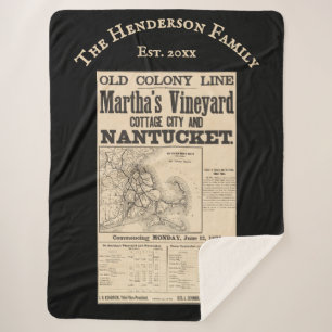 Nantucket Martha's Vineyard 1893 Oude Kolonie RR Sherpa Deken