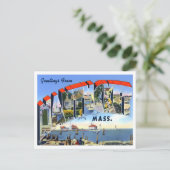 Nantucket, Massachusetts  Big Letters Briefkaart (Staand voorkant)