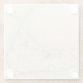 Nantucket, Massachusetts Glazen Onderzetter (Achterkant)