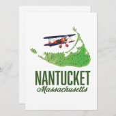 Nantucket Massachusetts Map (Voorkant / Achterkant)