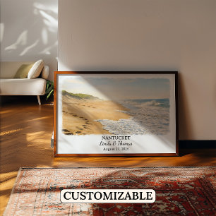 Nantucket Massachusetts Poster, Aquarel, Op Maat Poster