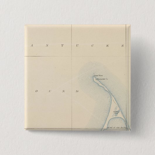 Nantucket, Massachusetts Vierkante Button 5,1 Cm (Voorkant)