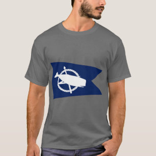 Nantucket Massachusetts Vlag Cool Walvis Vlag van T-shirt